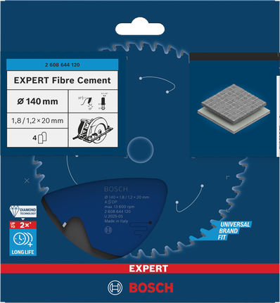 BoschEXPERT 纤维水泥圆锯片 140 毫米。